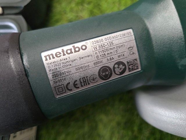 Haakseslijper metabo, w850-125 - afbeelding 5 van  5