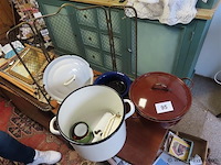 Haardrekje koper en diverse emaille - afbeelding 1 van  3