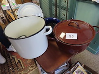 Haardrekje koper en diverse emaille - afbeelding 3 van  3