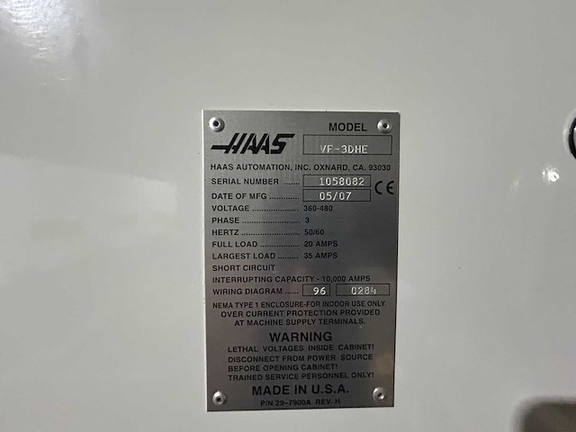 Haas + kawasaki - 2007 - vf-3dhe - verticale machinecentra + laad- ontlaadrobot - afbeelding 4 van  24
