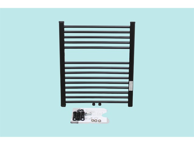 Haceka design radiator gobi zwart 6punts - afbeelding 2 van  3