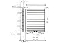 Haceka design radiator gobi zwart 6punts - afbeelding 3 van  3