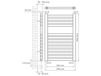 Haceka design radiator sinai satijn grijs - afbeelding 2 van  3