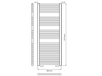 Haceka elektrische design radiator taberna wit - afbeelding 2 van  3