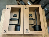 Haceka ixi zwart toilet garnituur (2x) - afbeelding 2 van  5