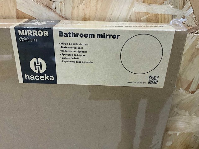 Haceka spiegel rond 80 cm zwart - afbeelding 3 van  4