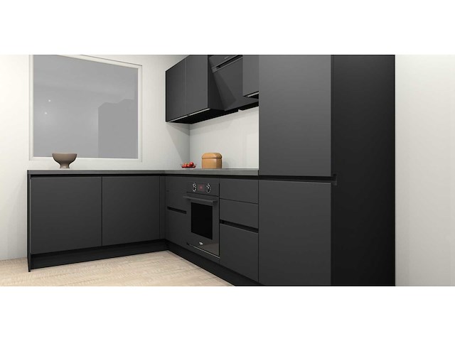 Häcker concept - topsoft zwart mat - hoek - afbeelding 30 van  33