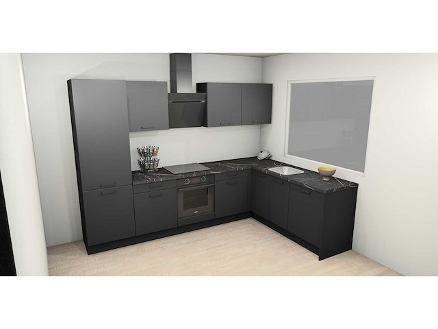 Häcker concept - topsoft zwart mat - hoek - afbeelding 12 van  27