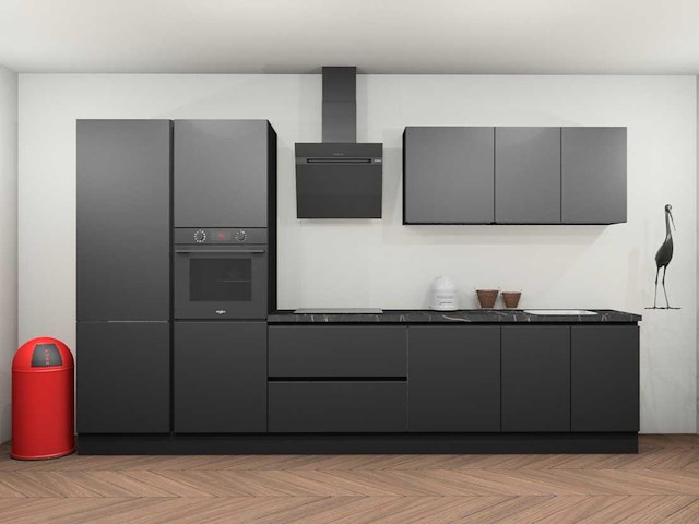 Häcker concept - topsoft zwart mat - recht - afbeelding 1 van  29