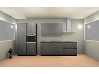 Häcker concept 130 comet geplamuurde beton grafiet rechte keuken - afbeelding 9 van  16