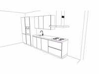 Häcker concept 130 comet geplamuurde beton grafiet rechte keuken - afbeelding 6 van  17