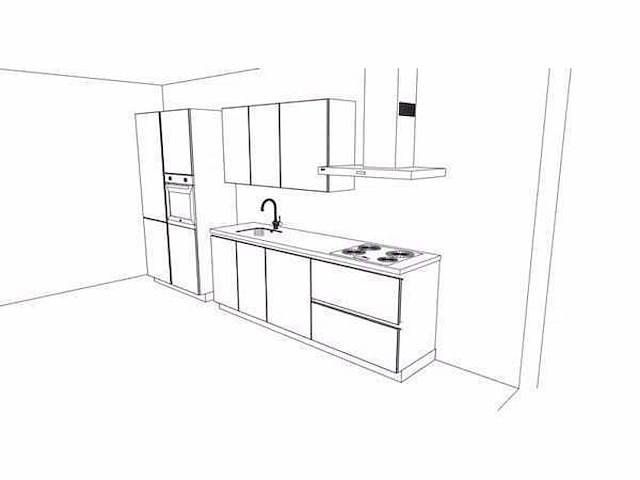 Häcker concept 130 comet geplamuurde beton grafiet rechte keuken - afbeelding 8 van  9