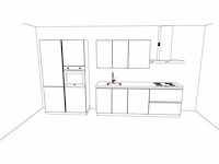 Häcker concept 130 comet geplamuurde beton grafiet rechte keuken - afbeelding 11 van  12