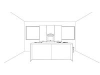 Häcker concept comet geplamuurde beton zwart eiland - afbeelding 2 van  25