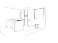 Häcker concept comet geplamuurde beton zwart eiland - afbeelding 7 van  25