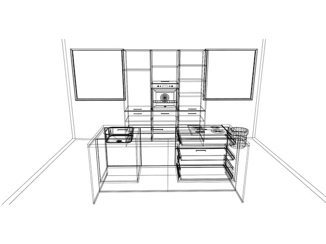 Häcker concept comet geplamuurde beton zwart eiland - afbeelding 25 van  25