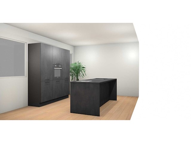 Häcker concept comet geplamuurde beton zwart eiland - afbeelding 18 van  23