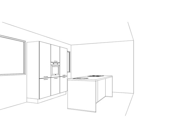 Häcker concept comet geplamuurde beton zwart eiland - afbeelding 4 van  31