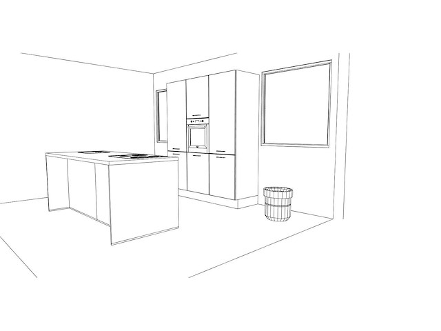 Häcker concept comet geplamuurde beton zwart eiland - afbeelding 6 van  18