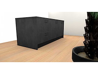 Häcker concept comet geplamuurde beton zwart eiland - afbeelding 24 van  31