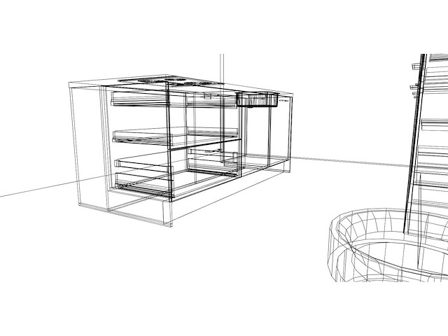 Häcker concept comet geplamuurde beton zwart eiland - afbeelding 7 van  28