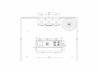 Häcker concept comet geplamuurde beton zwart eiland - afbeelding 3 van  31