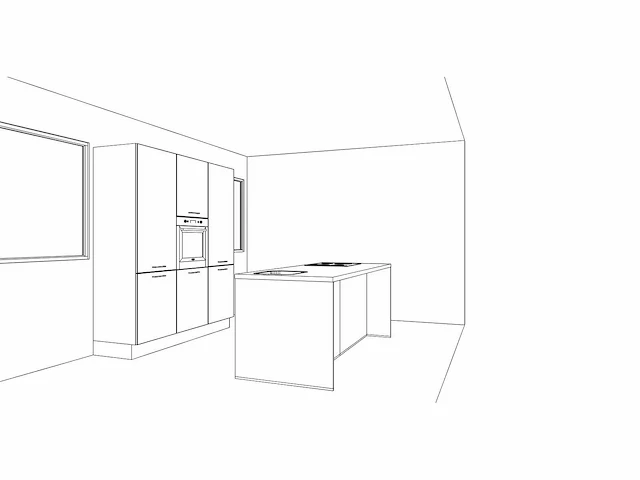 Häcker concept comet geplamuurde beton zwart eiland - afbeelding 4 van  31