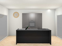 Häcker concept topsoft grafiet mat eiland - afbeelding 1 van  21