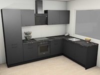 Häcker concept topsoft zwart mat hoek