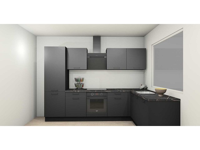 Häcker concept topsoft zwart mat hoek - afbeelding 4 van  27