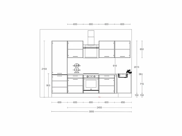 Häcker concept topsoft zwart mat hoek - afbeelding 6 van  27