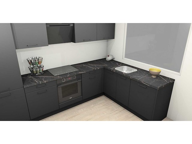 Häcker concept topsoft zwart mat hoek - afbeelding 23 van  26