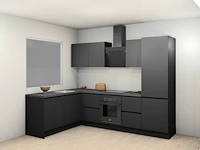 Häcker concept topsoft zwart mat hoek