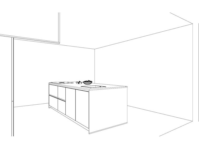 Häcker concept130 bali notenhout topsoft mat lak zwart eiland keuken - afbeelding 10 van  40