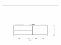 Häcker concept130 bali notenhout topsoft mat lak zwart eiland keuken - afbeelding 18 van  40