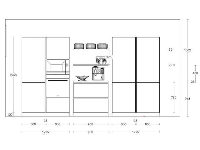 Häcker concept130 bali notenhout topsoft mat lak zwart eiland keuken - afbeelding 18 van  40