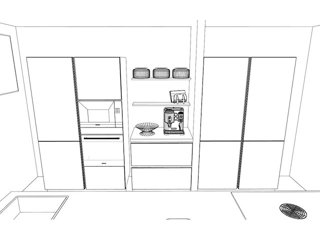 Häcker concept130 bali notenhout topsoft mat lak zwart eiland keuken - afbeelding 15 van  40