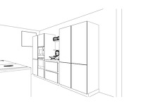 Häcker concept130 bali notenhout topsoft mat lak zwart eiland keuken - afbeelding 7 van  25