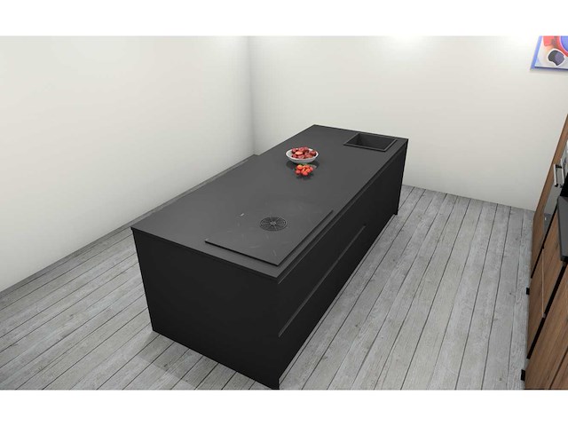 Häcker concept130 bali notenhout topsoft mat lak zwart eiland keuken - afbeelding 9 van  40