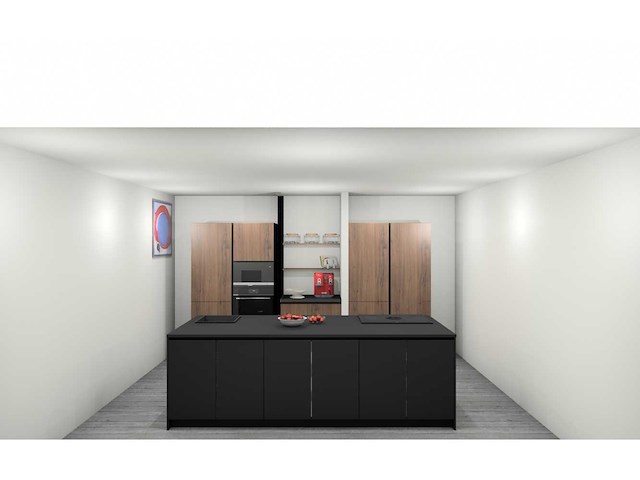 Häcker concept130 bali notenhout topsoft mat lak zwart eiland keuken - afbeelding 3 van  40