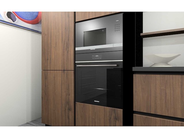 Häcker concept130 bali notenhout topsoft mat lak zwart eiland keuken - afbeelding 2 van  29