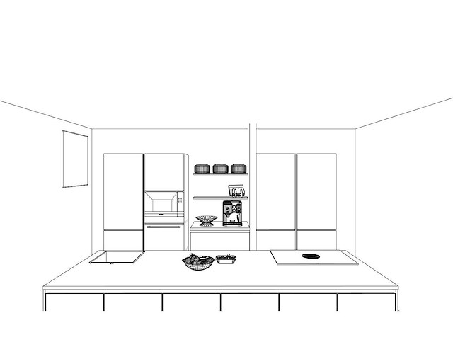 Häcker concept130 bali notenhout topsoft mat lak zwart eiland keuken - afbeelding 5 van  29