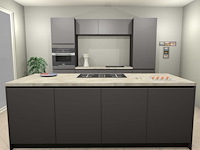 Häcker concept130 top soft-gl grafiet mat lak eiland keuken - afbeelding 1 van  27