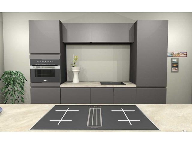 Häcker concept130 top soft-gl grafiet mat lak eiland keuken - afbeelding 24 van  27