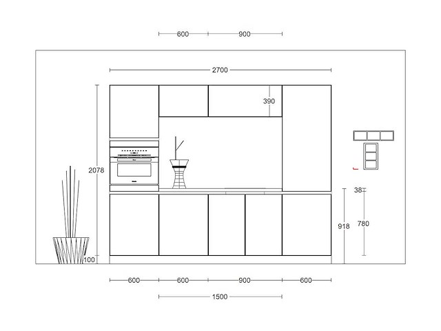Häcker concept130 top soft-gl grafiet mat lak eiland keuken - afbeelding 6 van  29