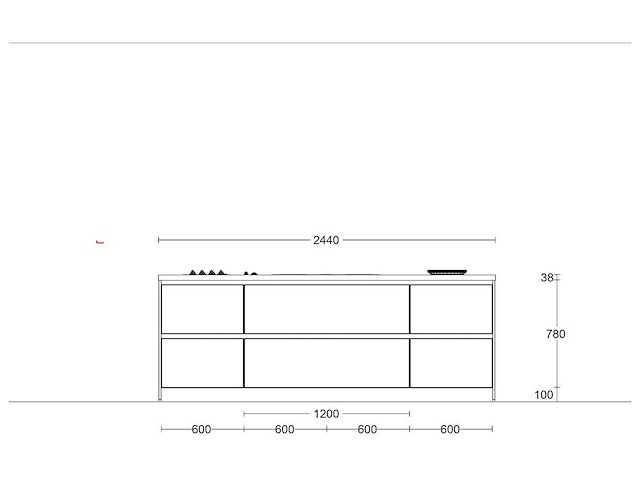 Häcker concept130 top soft-gl grafiet mat lak eiland keuken - afbeelding 8 van  29