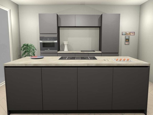 Häcker concept130 top soft-gl grafiet mat lak eiland keuken - afbeelding 1 van  29