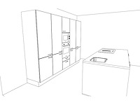 Häcker concept130 topsoft kristalwit mat - eiland keuken opstelling - afbeelding 16 van  29
