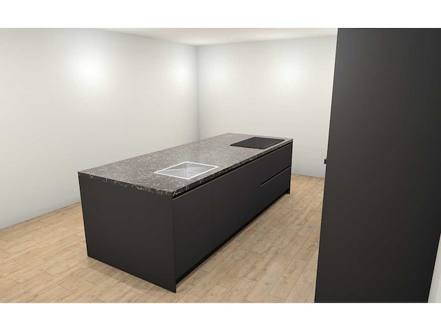 Häcker concept130 topsoft mat lak grafiet eiland keuken - afbeelding 24 van  26