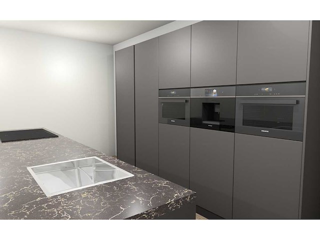 Häcker concept130 topsoft mat lak grafiet eiland keuken - afbeelding 22 van  26